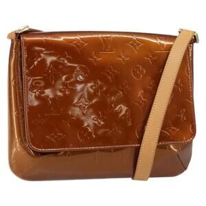LOUIS VUITTON Monogram Vernis Thompson Street Bag Bronze M91124 LV Auth ep12298